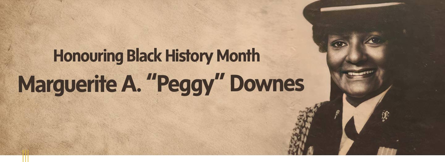 Archival photo of Marguerite A. “Peggy” Downes