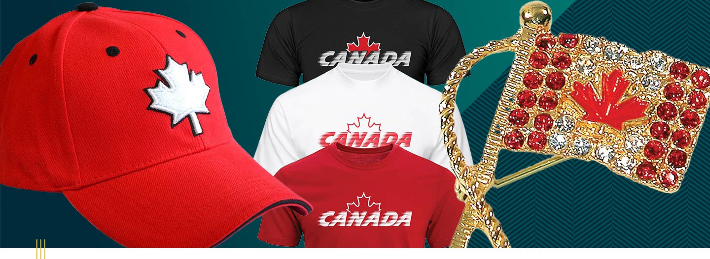 A selection of Canadian focused apparel and gifts available to purchase on the Poppystore.ca