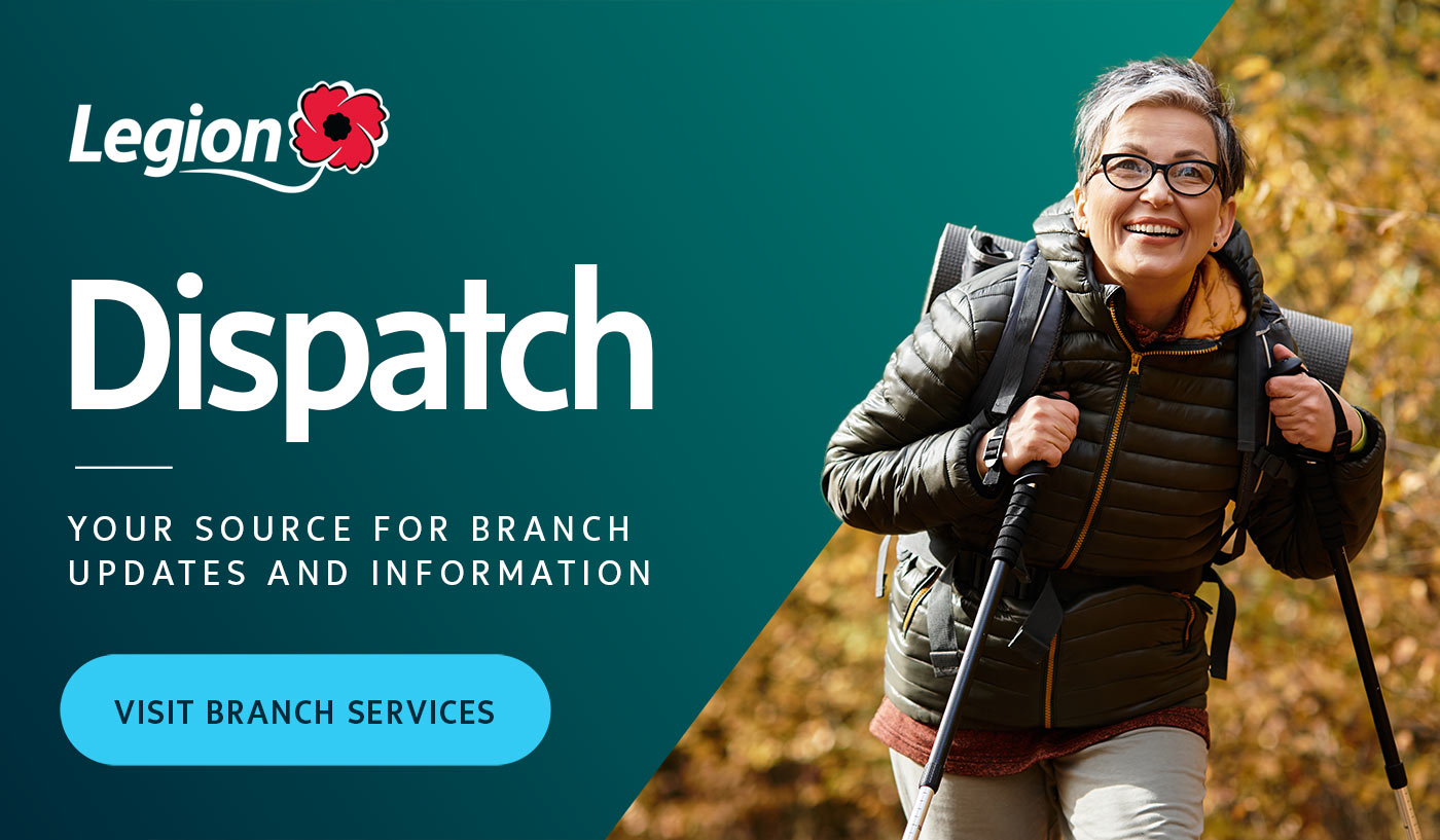 Legion Dispatch. Your source for branch updates and information. Visit branch services.